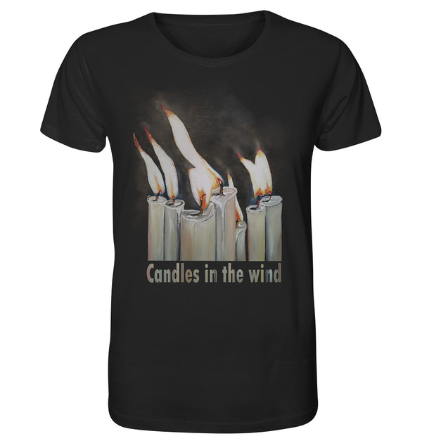 Candles - Candles in the wind | Organic unisex t-shirt
